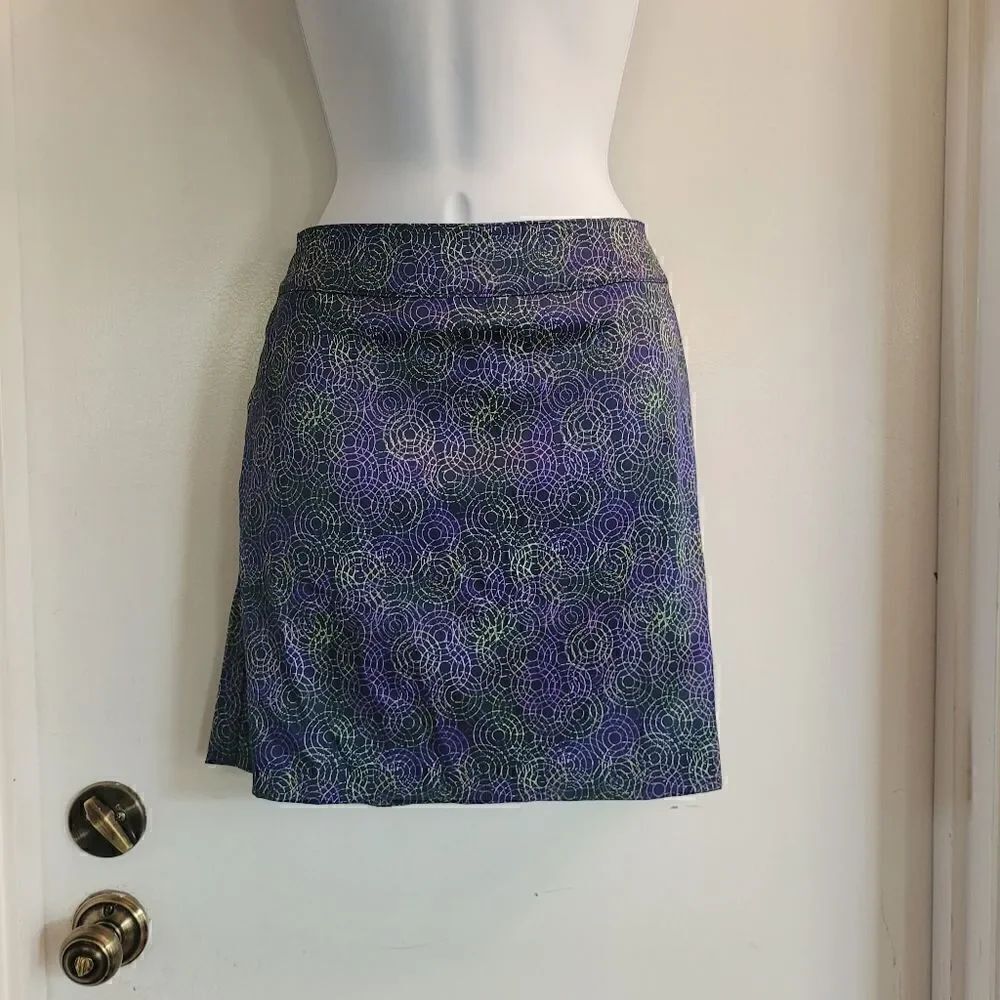 Izod Golf Skort Skirt Light Weight Quick Dry Breathable Zip Pocket